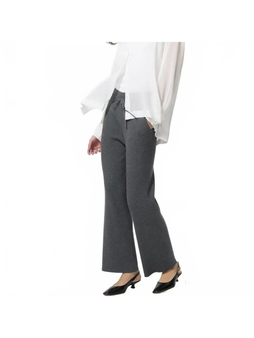 Uniqlo Washable Washable Knit Ribbed Pants NWT Gray XS